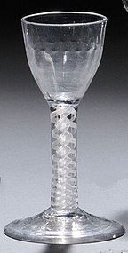 Georgian Opaque Twist Wine Glass  c1765