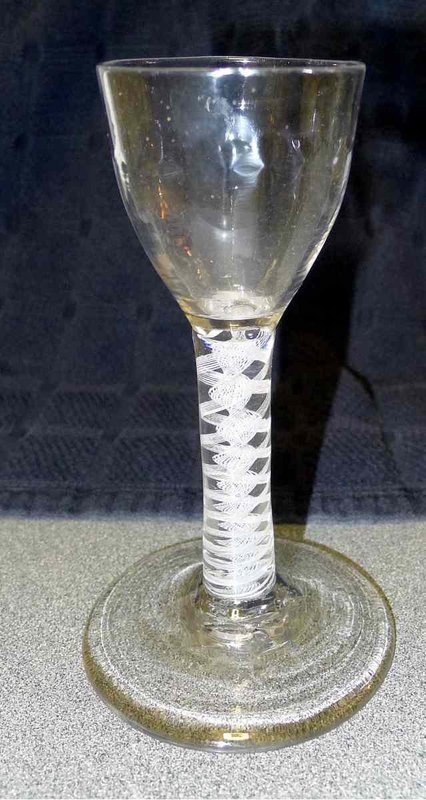 Georgian Opaque Twist Wine Glass  c1765