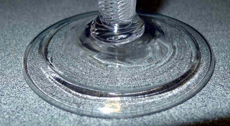 Waisted Bucket Bowl Air Twist Georgian Wine Glass c1750