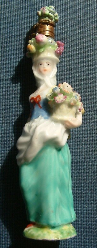 Rare Chelsea Porcelain Scent Bottle Toy c1760