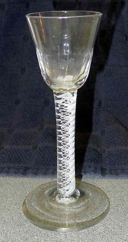 English Georgian Wine Glass c1765