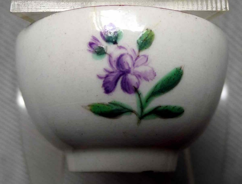 Chaffers Liverpool Porcelain Miniature Tea Bowl c1760