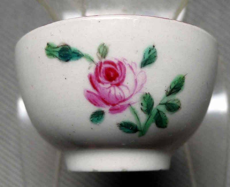 Chaffers Liverpool Porcelain Miniature Tea Bowl c1760