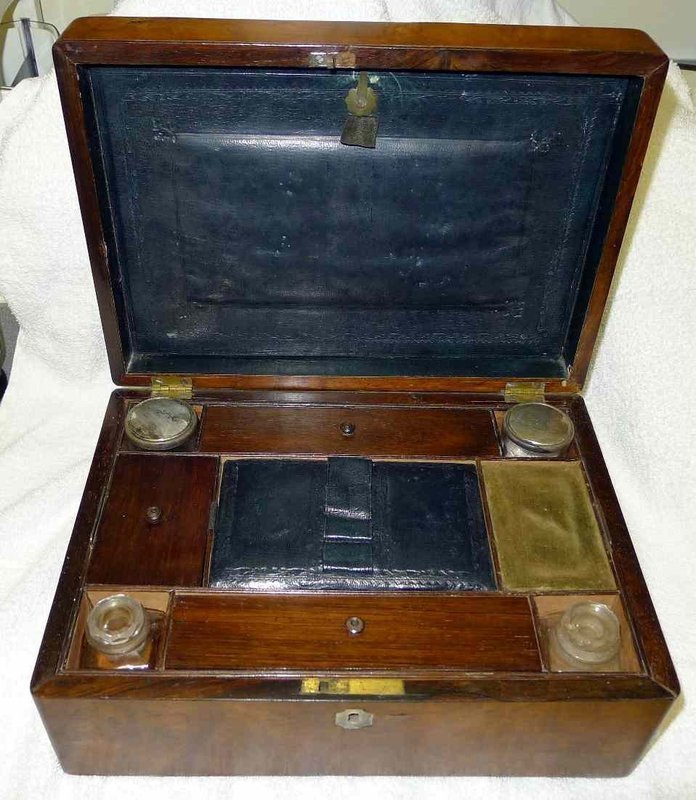 English Rosewood Lap Desk  c1850