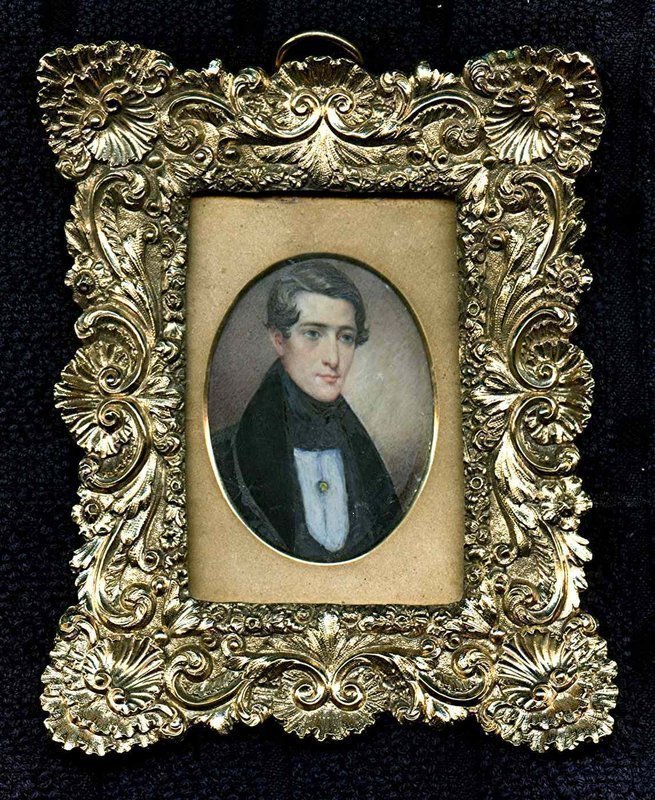 Theodore V. Peticolas Miniature Portrait c1841