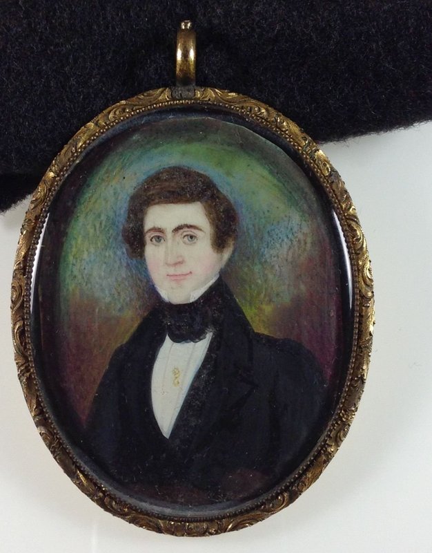 Abraham Parsell Miniature Folk Painting c1835