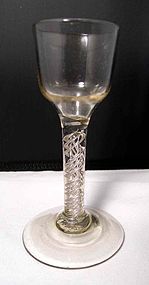 Extremely Rare English Triple Series Air Twist (TSAT) Wine Glass c1755