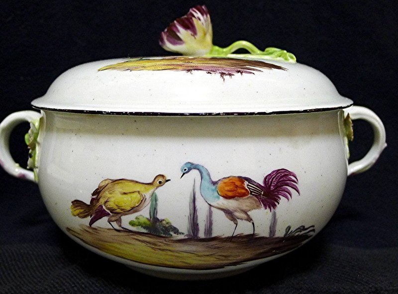 Rare Chelsea Porcelain Ecuelle c 1755