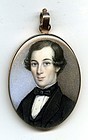 A Fine American Miniature Portrait Painting c1837