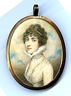 Superb Andrew Plimer Miniature Painting of Young Woman c1795