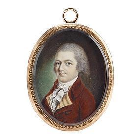 Rare John Ramage Portrait Miniature c1790