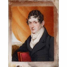 A Striking Miniature Portrait Painting c1835