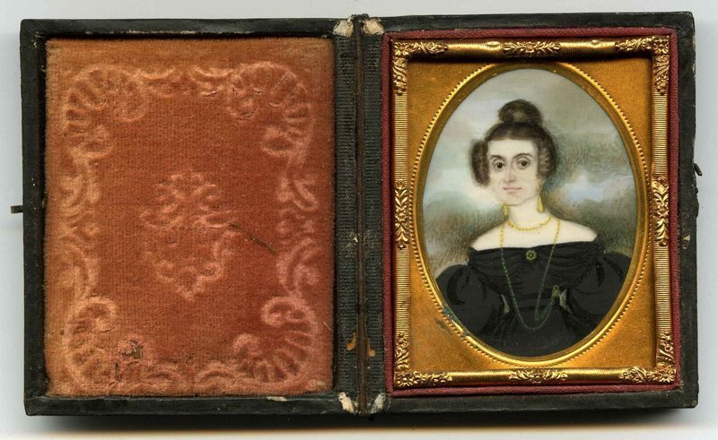 Abraham Parsell Miniature Portrait of a Young Woman c1830