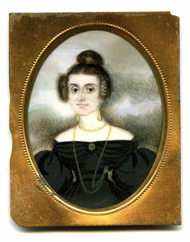 Abraham Parsell Miniature Portrait of a Young Woman c1830