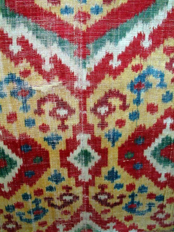 A Fine Velvet Ikat Textile Exemplar 19th c