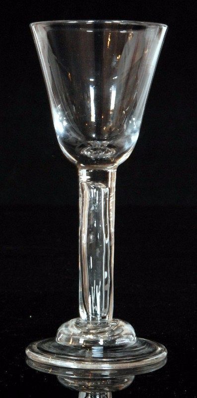 A Rare Hollow Stem English Wine Glass c1745