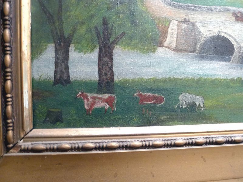 Important Antietam American Folk Art Painting c1886