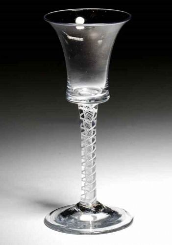 Opaque Twist English Georgian Wine Glass c1765