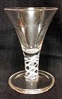 A Large Masonic Interest Opaque Twist Georgian Firing Glass c1760