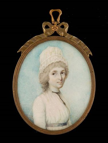 Nathaniel Plimer Miniature Portrait of a Woman c1785