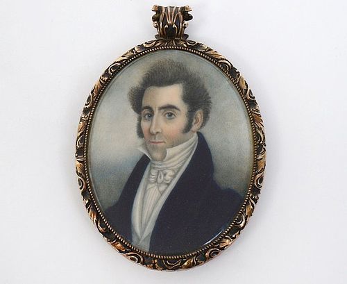 Early and Fine Abraham Parsell Miniature Portrait c1820