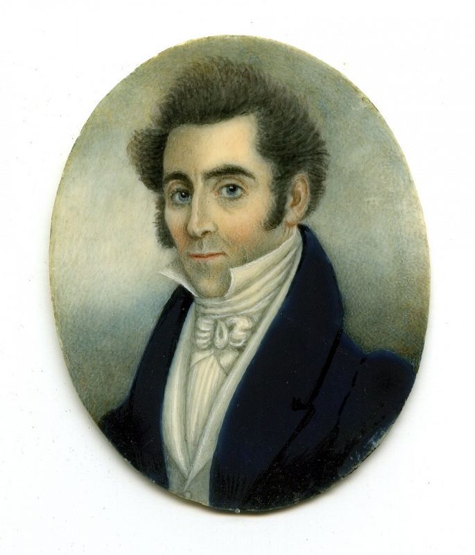 Early and Fine Abraham Parsell Miniature Portrait c1820