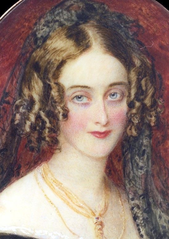 Simon Jacques Rochard English Portrait Miniature of Woman c1825-30