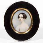 Thomas Seir Cummings, Portrait Miniature of Eliza Cadwalder c1840