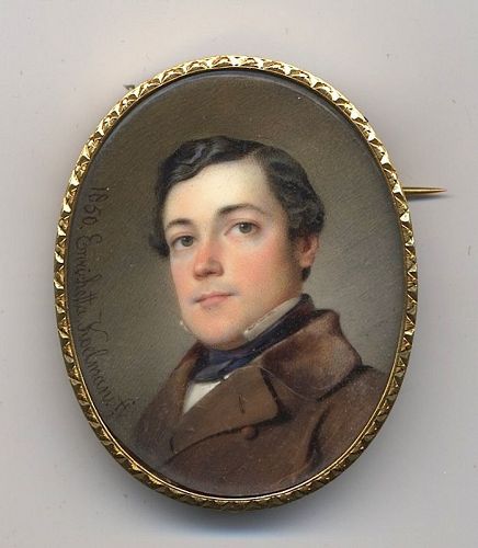 Enrichetta Narducci Koelman Miniature Portrait c1850