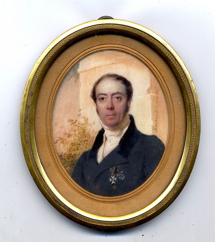 Simon Jacques Rochard Miniature Portrait c1815
