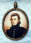 Isaac Miller Extremely Rare Portrait Miniature of Officer c1818