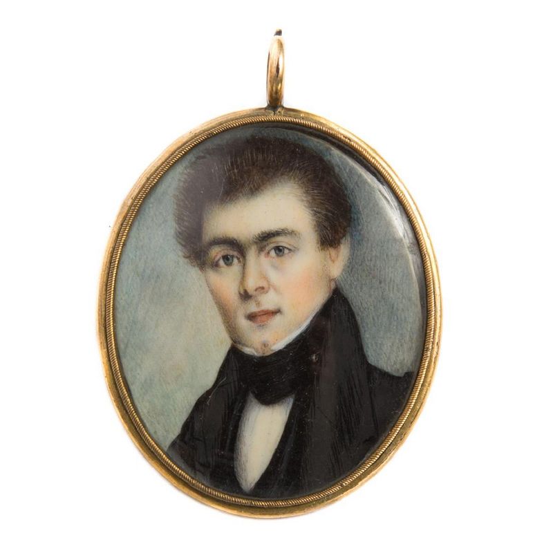 Miniature Portrait of John Amory Lowell of Boston  c1835