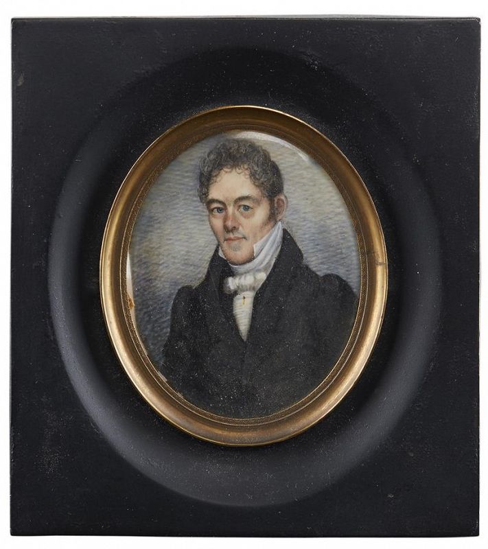 Richard  Verbryck Verbryke Portrait Miniatures (Pair)  c1815