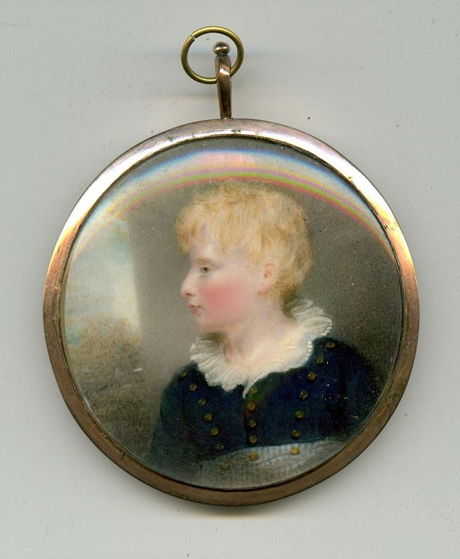 Thomas Hargreaves Miniature Portrait of a Child c1820