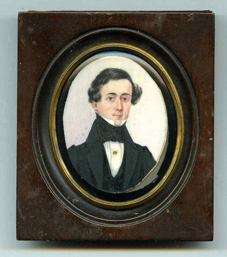 A Portrait Miniature of a Young Gentleman c1835