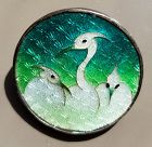 An Uncommon Japanese Gin Bari Button 19th c