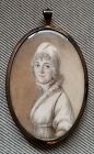 English Miniature Portrait of a Woman c1790