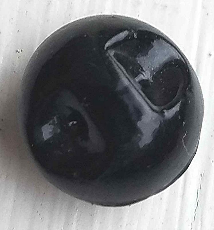 Tingue Button, Black Base with Red and Gold Top  c1855