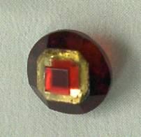 Tingue Button with Transparent Red Base c1855