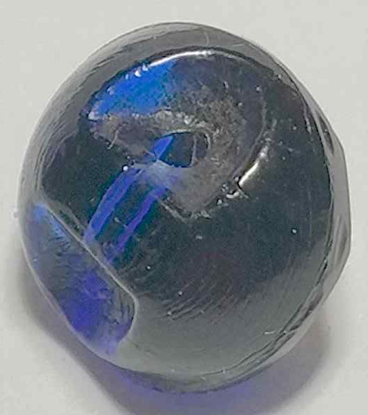 Rare Tingue Button Blue Base c1855