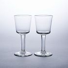 A Pair of Huge Antique English Wine Glasses c1740