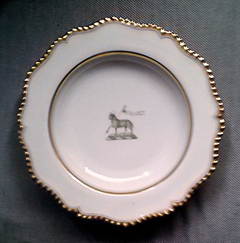 A Flight Barr Barr Armorial Plate c1818