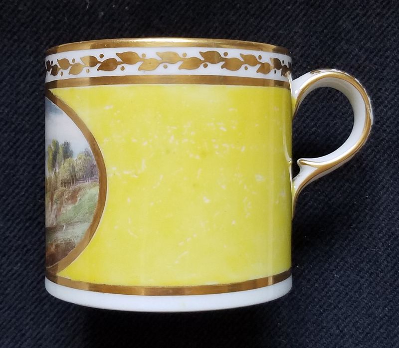 A Superb Derby Porcelain Scenic Coffee Can c1786
