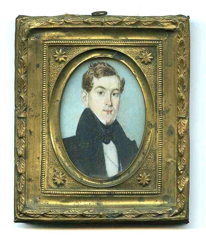 George W. Newcombe Portrait Miniature c1835