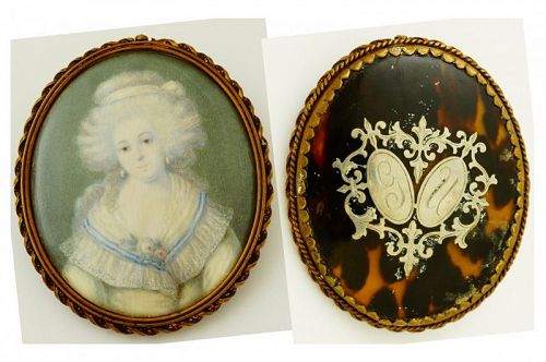 A Beautiful English Miniature Portrait c1785