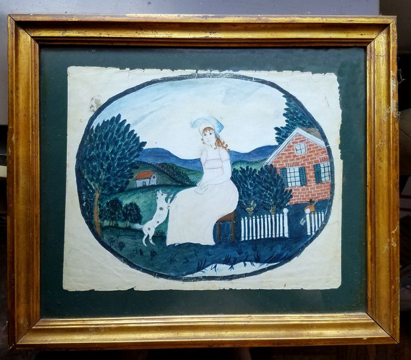 A Fine Naive American Folk Painting c1800-1803