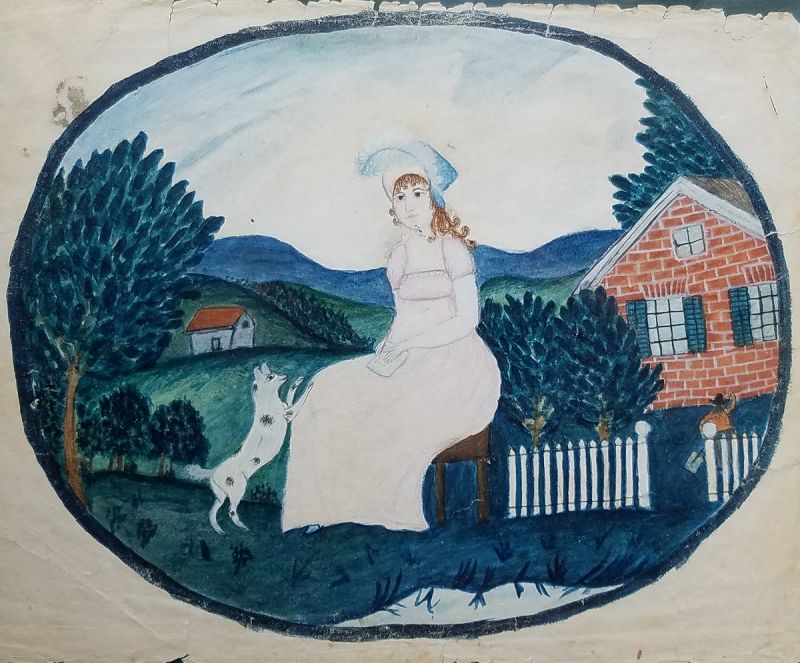 A Fine Naive American Folk Painting c1800-1803