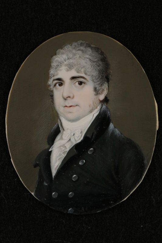 A Handsome Miniature Portrait of a Gent c1795