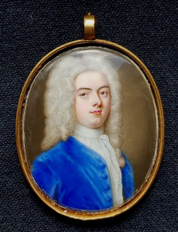 Important Christian Zincke Miniature of Edward Walpole c1730