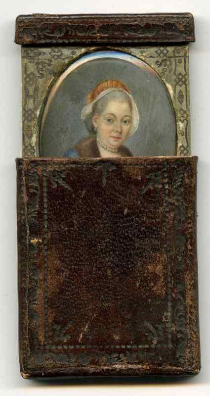 A Portrait Miniature in Unusual Case c1795